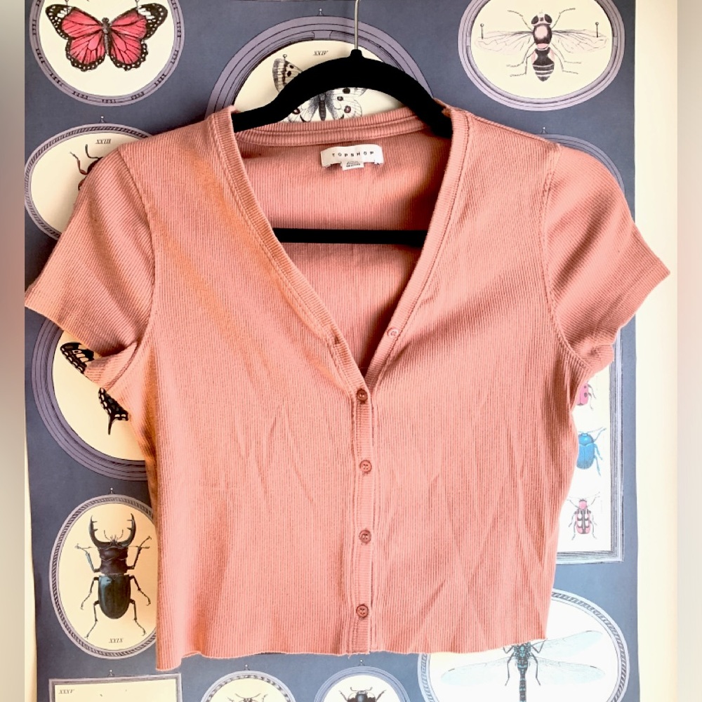 Women's Pink Button-Up Top - TOPSHOP